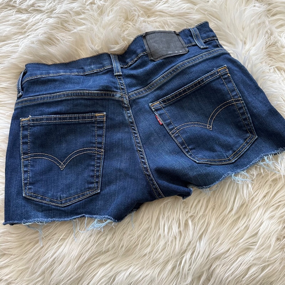 Levi's 511 Slim Shorts Bermuda Jean Denim 16R Regular Light Wash Paint Splatter
